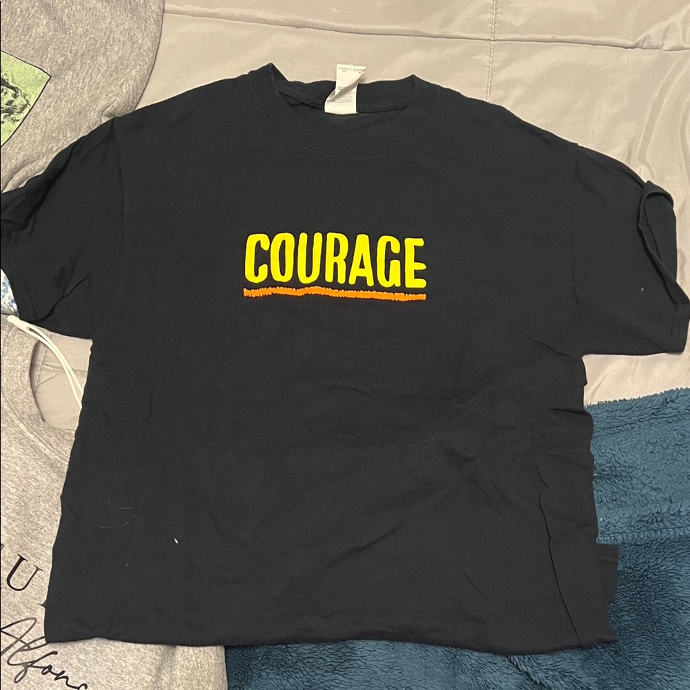 Chance the Rapper T-Shirt with Yellow 'Courage' Print